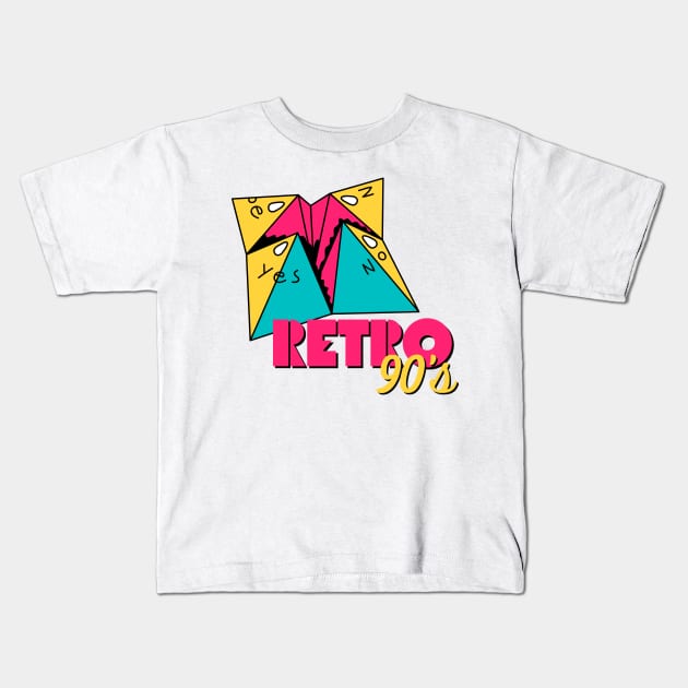 Retro 90’s Style Fashion and Decor Kids T-Shirt by Xtian Dela ✅
